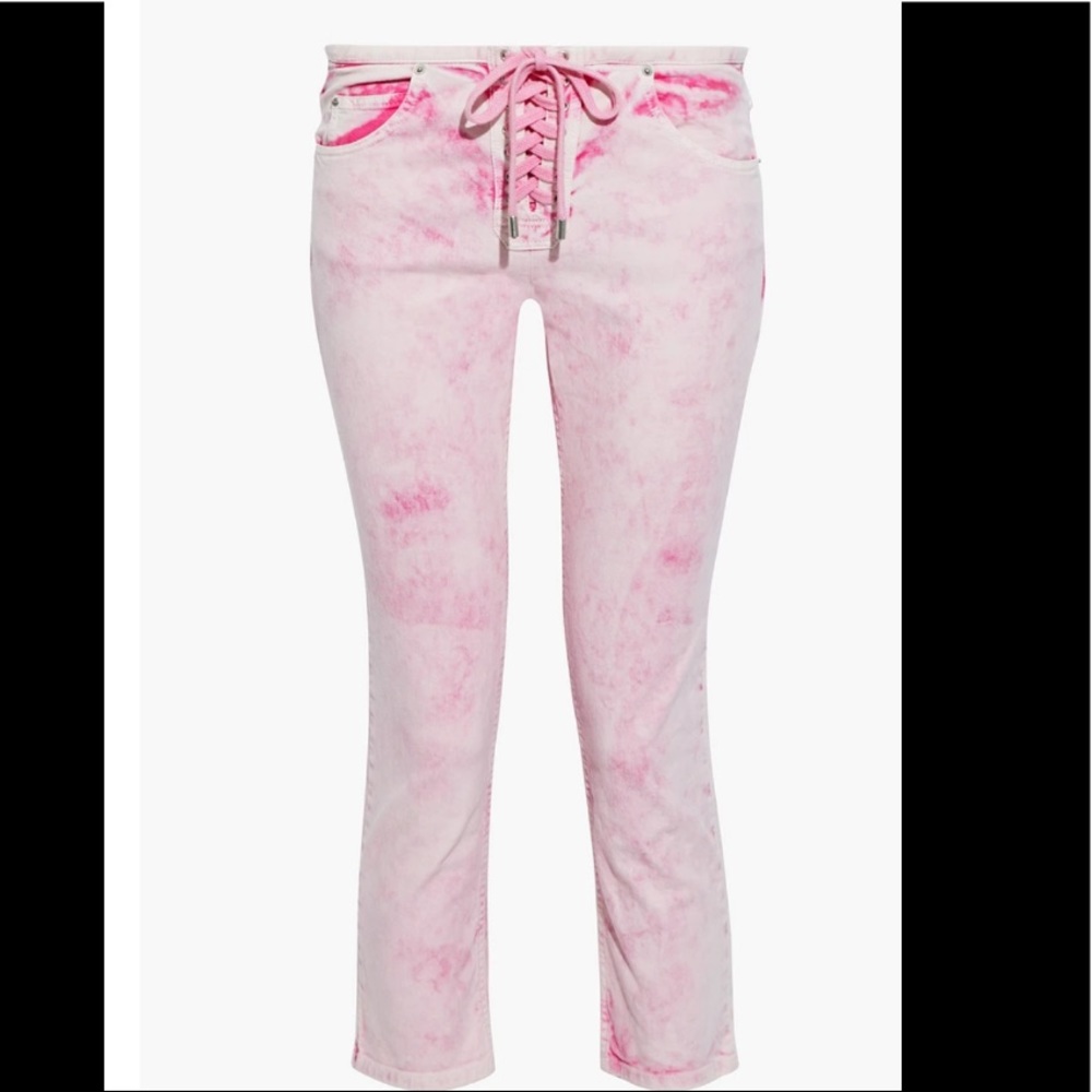 Cloture shop Authentic Isabel Marant cropped lace-up mid-rise slim leg jeans